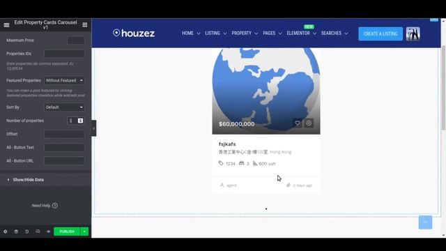 Houzez - Property Cards Carousel v1 - Elementor Widget смотреть онлайн