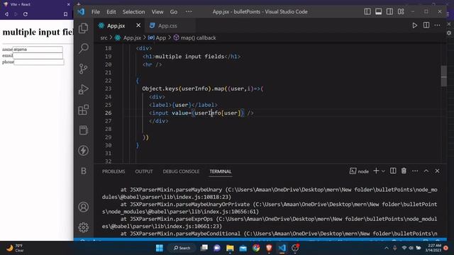 multiple input fields in react js | avoid using multiple states in react js смотреть онлайн
