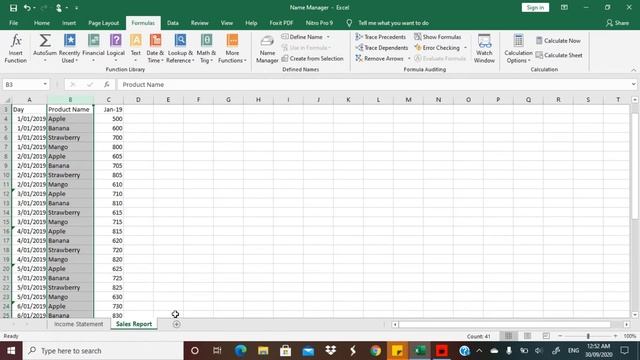 Name Manager Function in Excel смотреть онлайн