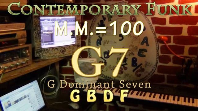 G7 - Dominant Seven - One Chord JamTrack - Contemporary Funk M.M. = 100