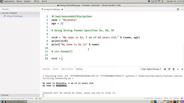 String Formatting in Python Part 1 смотреть онлайн