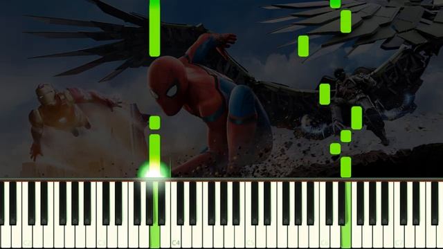 Spider-Man Homecoming´s Theme - EASY Piano Tutorial смотреть онлайн