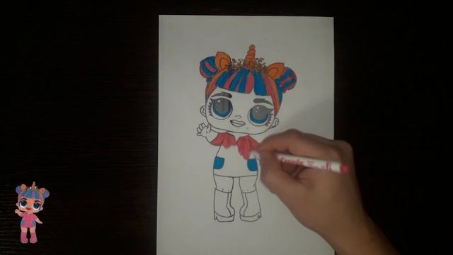 Раскраска ЛоЛ Единорожки / Раскрашиваем Кукол ЛоЛ / Coloring LoL Dolls Unicorn смотреть онлайн