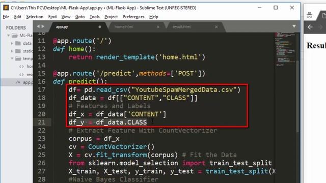 Embedding ML In Flask(Machine Learning Web Apps -Spam Detector) смотреть онлайн