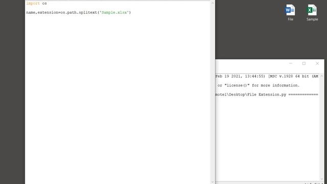 Python OS - Get the extension of a file смотреть онлайн