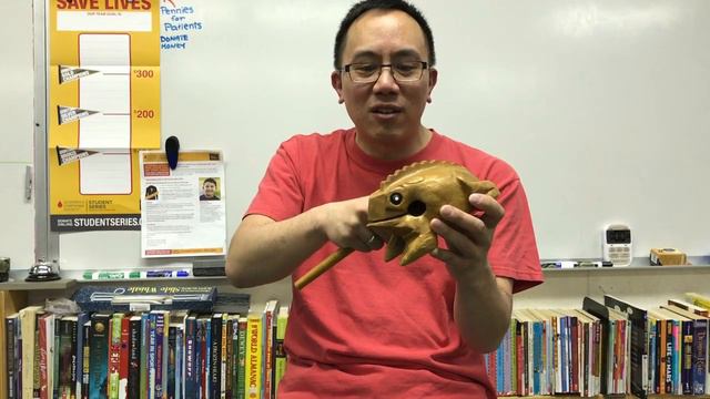 Large 6 Wood Frog Guiro Rasp Tone Block from Amazon Review