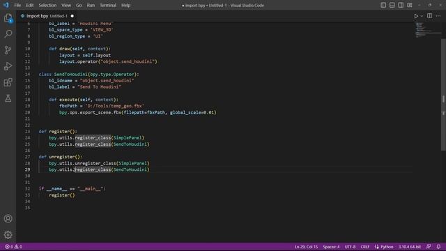 Blender To Houdini with Python, Creating custom tool! смотреть онлайн