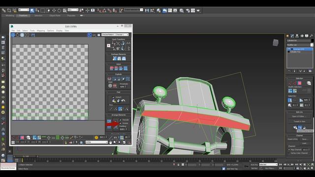 UV развёртка грузовика (Урок 3d max для начинающих) UV Mapping смотреть онлайн