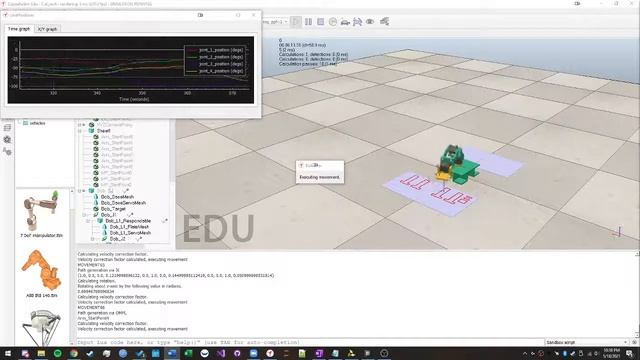 CoppeliaSim Drawing (cutting) Robot Demo смотреть онлайн