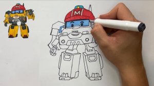 РОБОКАР ПОЛИ | КАК НАРИСОВАТЬ РОБОКАРА МАРКА?