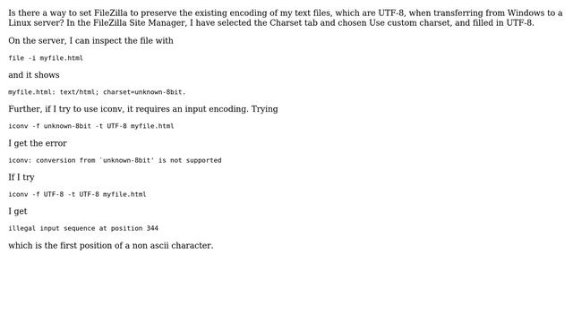 FileZilla: preserve UTF-8 encoding when transferring to Linux смотреть онлайн