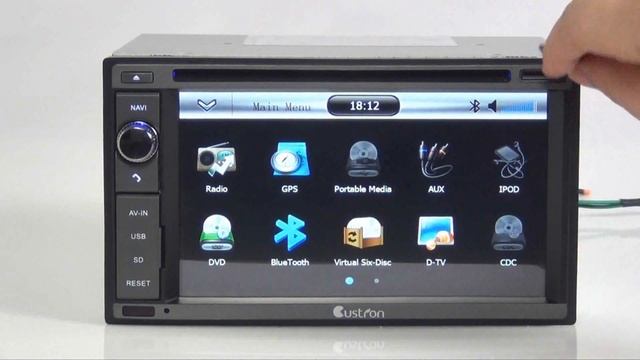 Custron T1062UD1 Double Din Universal GPS Sat Navi System (QL-UDG520) смотреть онлайн