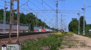 МЦД Новодачная отправление электропоезда ЭП2д в сторону Дмитрова|Московский транспорт|Москва