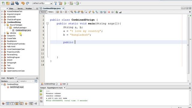 how to combined string using concat() methid java program смотреть онлайн