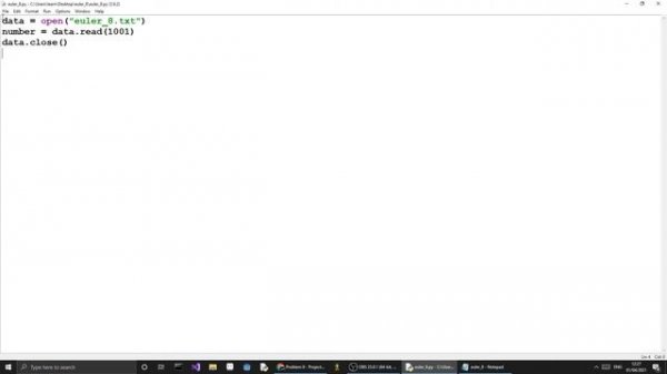 Project Euler Problem 8: Solution
