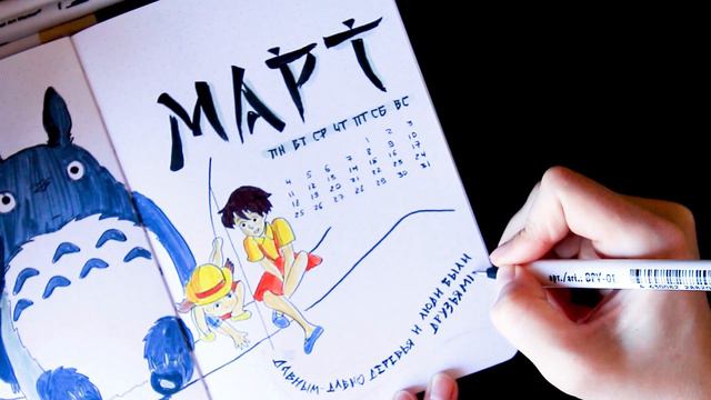 Оформление ежедневника на март Bullet Journal смотреть онлайн