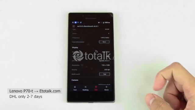 Lenovo P70-t 4000mAh 2+16GB 4G LTE Dual Sim - Antutu смотреть онлайн