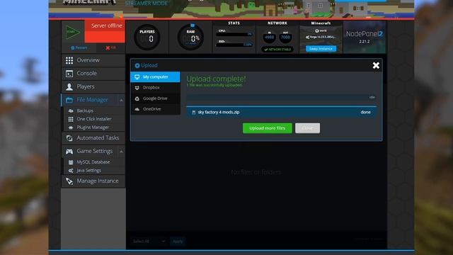 Adding Mods to a Minecraft Server Using NodePanel смотреть онлайн