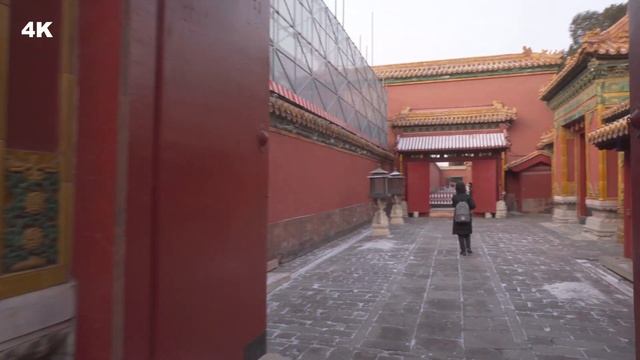 【4K】Beijing Forbidden City after first snow in 2021 - City Walk China Tours 2021 смотреть онлайн