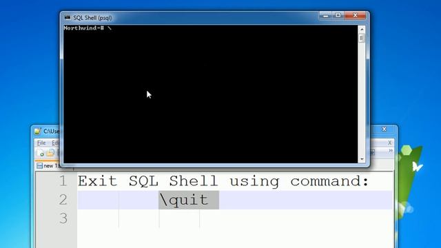 PostgreSQL - Exit SQL Shell using command смотреть онлайн