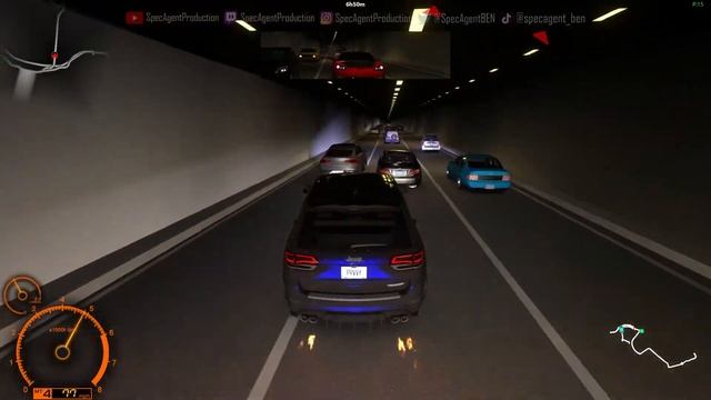 Assetto Corsa | 1150HP Trackhawk Cutting Up In Traffic On Hong Kong Highway w/ C6, 63S AMG, E63 AMG смотреть онлайн