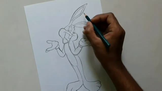 How to draw bugs bunny//Bugs Bunny looney toons speed drawing смотреть онлайн