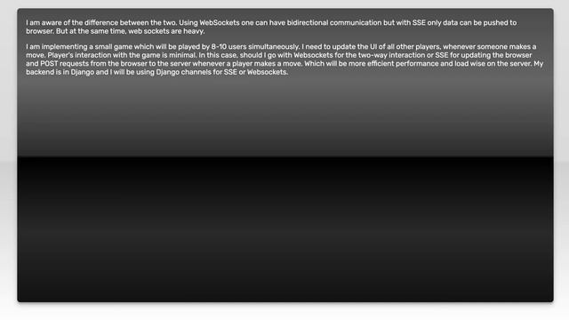 Websockets VS Server Sent Events(SSE) based on performance