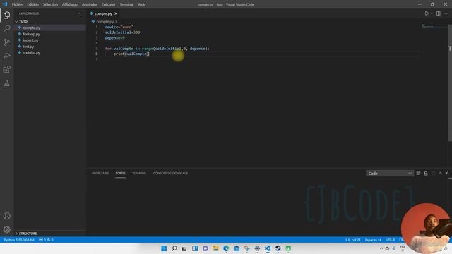 Création d’une application de gestion de compte en python #4 смотреть онлайн