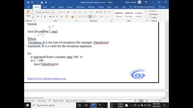 Exception handling in python II смотреть онлайн