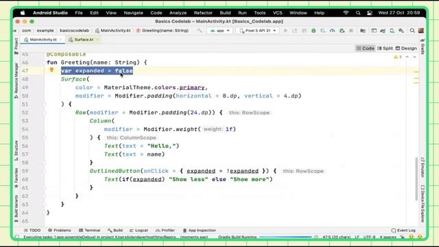 Jetpack Compose basics code-along смотреть онлайн