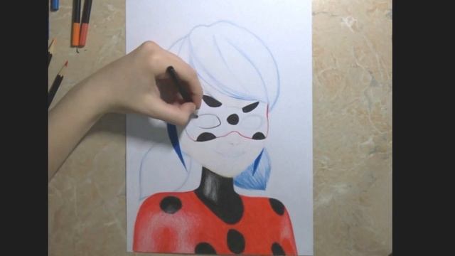Как нарисовать Леди Баг цветными карандашами | How to draw a Lady Bug with colored pencils смотреть онлайн
