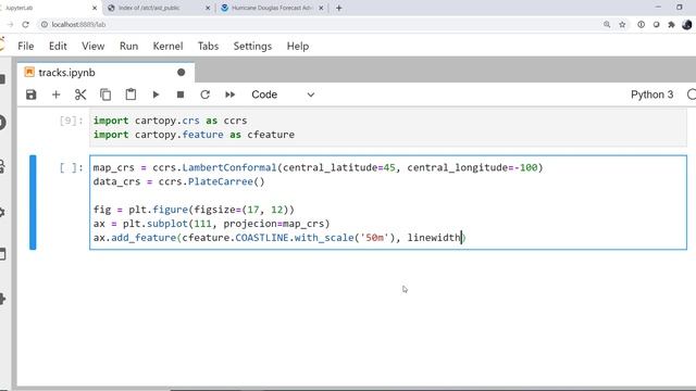 MetPy Mondays #141 - Animating Hurricane Forecast Tracks смотреть онлайн