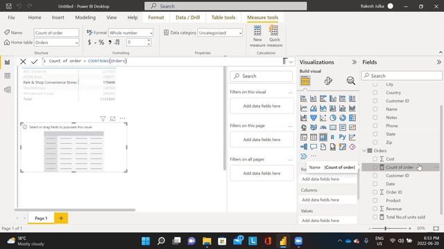 Creating Measure with DAX in Power BI смотреть онлайн