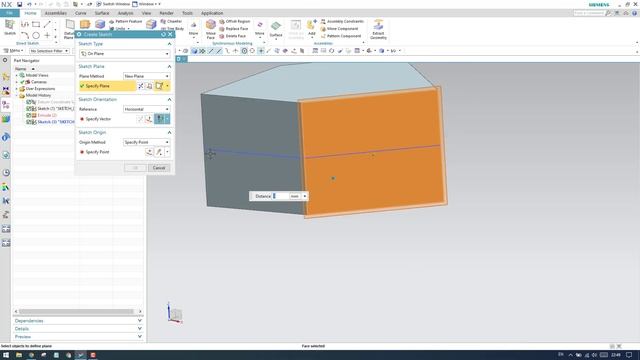 Unigraphics NX- Sketch Tutorial || Change Sketch Orientation. смотреть онлайн