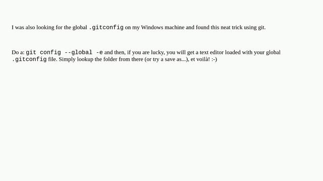 Where is the global git config data stored? смотреть онлайн