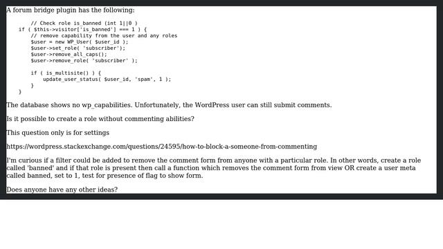 Wordpress: Programmatically block commenting by restricting view of comment form смотреть онлайн