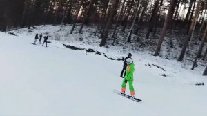 Катаемся на сноуборде с ребёнком