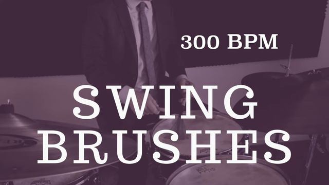 Jazz Drum Brushes Play Along - Fast Swing - 300 BPM смотреть онлайн
