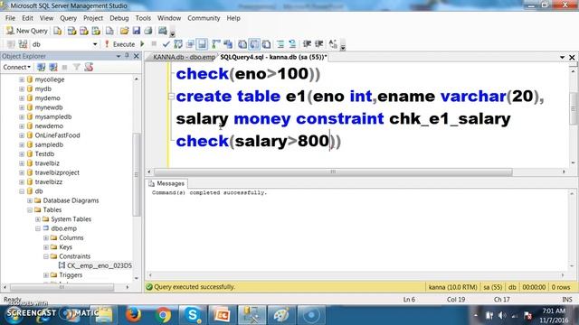 Checked constraint in sql-11 смотреть онлайн
