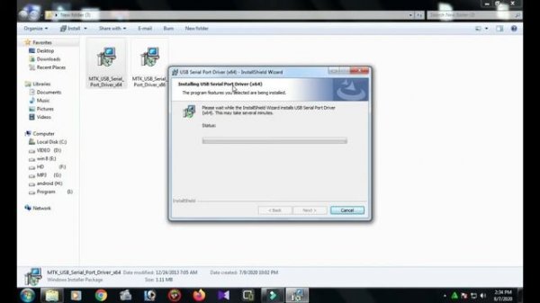 How To  Setup MTK USB Serial Port Driver x64