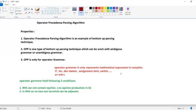 Compiler Design |Operator Precedence Parsing Algorithm | Lecture 15 смотреть онлайн