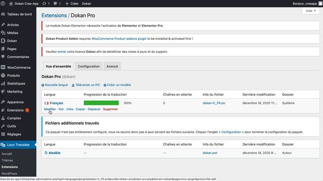 Installer Loco Translate et modifier les traductions Dokan смотреть онлайн