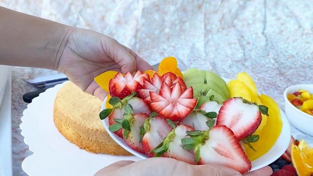 Sponge Fruit Cake, Fruit Cake Tutorial, How to make sponge cake смотреть онлайн