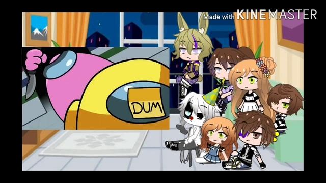 Afton Family + Glitchtrap & Ennard reacts to AMONG US Memes | Gacha club | Credits in desc. смотреть онлайн