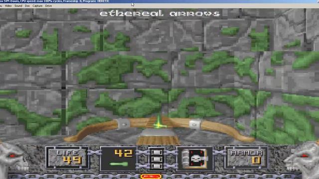 Игра Heretic на эмуляторе DOS (DOSbox)