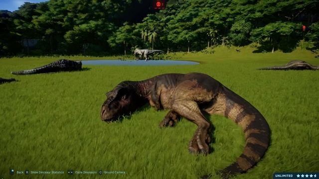 2 Tyrannosaurus Rex Vs 2 Indoraptor Vs 2 Indominus Rex - Jurassic World Evolution (1080p 60FPS)