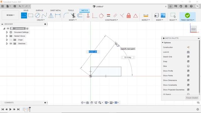Fusion 360 Sketch Grid Snap (The Grid Tool Thing) смотреть онлайн