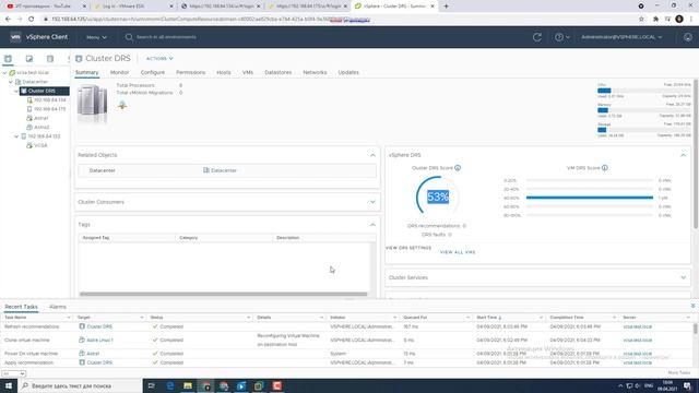 Кластер DRS в vSphere 7 / vSphere DRS смотреть онлайн