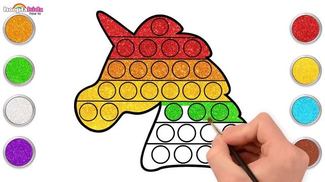 How to Draw Pop It Unicorn | Drawing, Painting and Coloring for Kids, Toddlers | Art For Kids смотреть онлайн