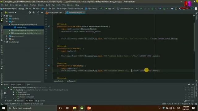#5 Example Of Activity & Activity Life cycle | Android Studio Tutorial | #softwaretechit смотреть онлайн